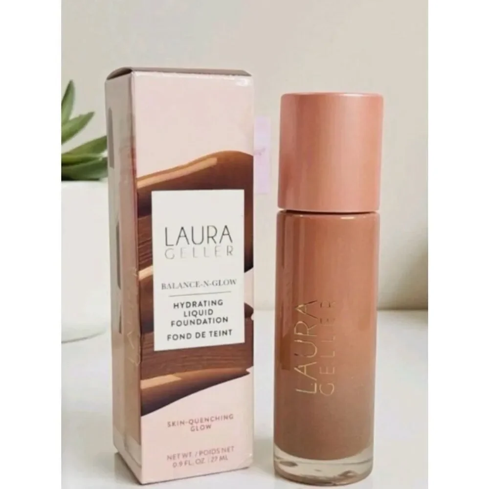 Laura Geller Balance N Glow Hydrating Liquid Foundation 0.9oz/27ml Deep NIB